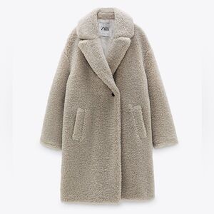 ZARA - Grey Teddy Trench Coat